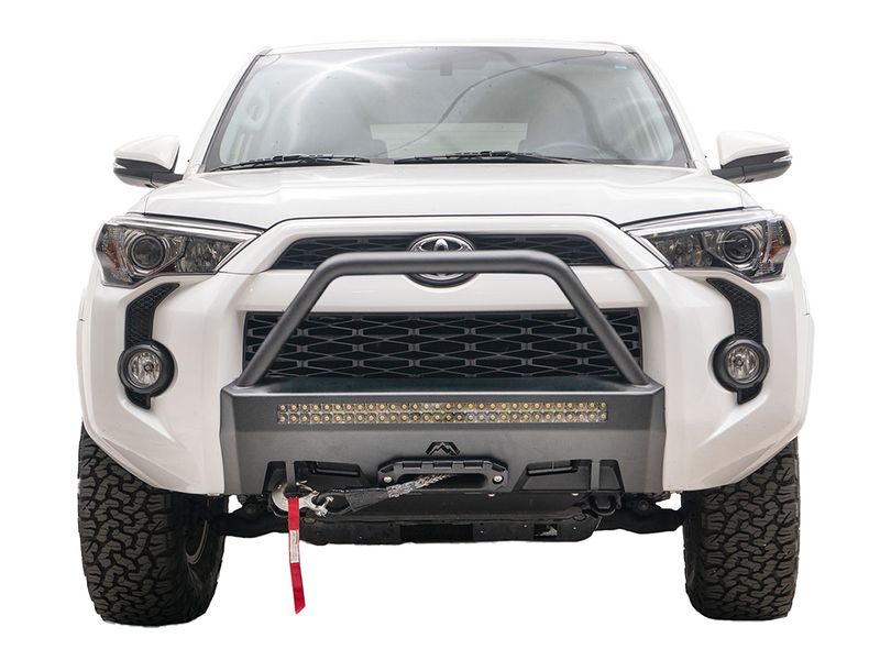 Fab Fours Hidden Winch Mount High Pre-Runner Front Bumper