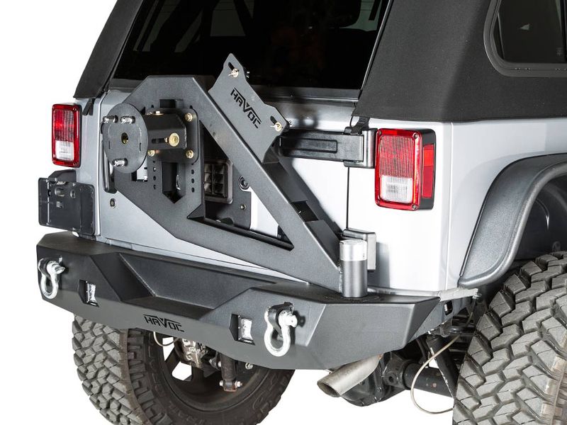 HAVOC Offroad Gen 2 Aftershock rear bumper with hinged tire carrier