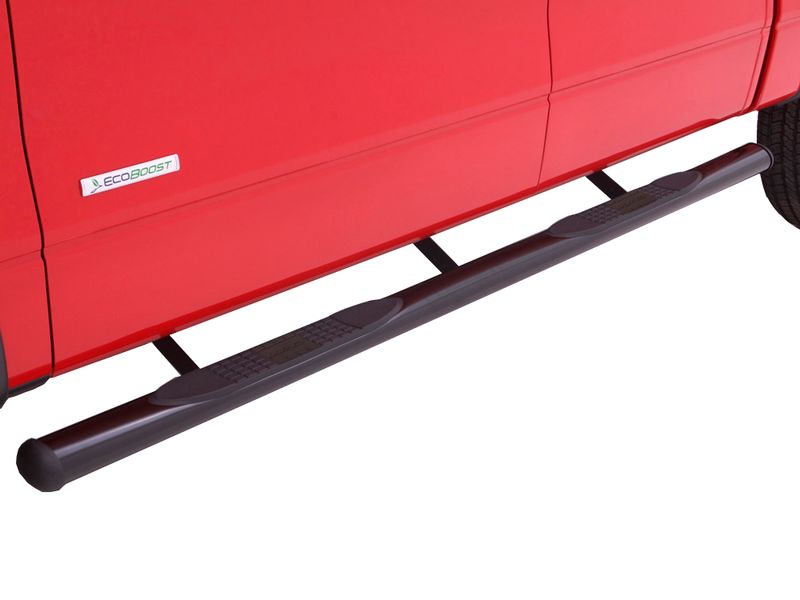 Lund 4" Straight Oval Black Nerf Bars